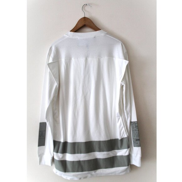 Hood by Air White Jock Squared Long Sleeve Shirt / Medium / White Mens Top HBA - Picture 3 of 7